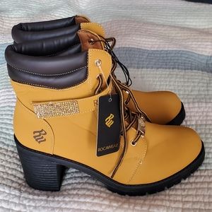 Womens Rocawear Bling Heeled Work Boots
